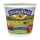 Stonyfield Farm Organic Lowfat Yogurt Raspberry Full-Size Picture